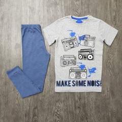 MOTHER CARE Boys 2 Pcs Pyjama Set (GRAY- BLUE) ( 1.5 to 10 Years)