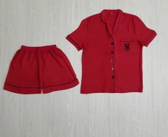 VICTORIA SECRET Ladies Turkey 2 Pcs Sleepwear Set (RED) (S - M - L - XL)