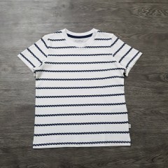 LUPILU Boys T-Shirt (WHITE - NAVY) (5 to 6 Years)
