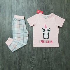 C Girls 2 Pcs Pyjama Set (PINK - GRAY) (2 to 14 Years)