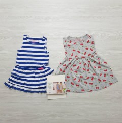 ALIVE Girls 2 Pcs Sleeveless Dress Pack (BLUE - GRAY) (2 to 10 Years)