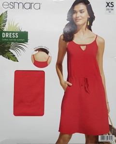 ESMARA Ladies Dress (RED) (XS - S - M - L)