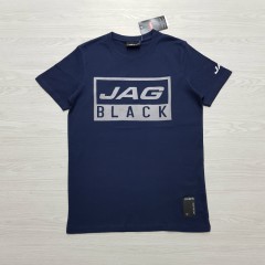 JAG BLACK Mens T-Shirt (NAVY) (S - M - L - XL)