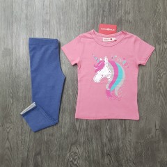 BOBOLI Girls 2 Pcs Pyjama Set (PINK - BLUE) (2 to 8 Years)