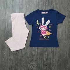 BOBOLI Girls 2 Pcs Pyjama Set (NAVY - LIGHT PINK) (2 to 8 Years)