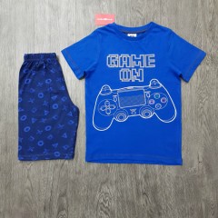 GEORGE Boys 2 Pcs T-Shirt & Shorty Set ( BLUE - NAVY) (5 to 14) Years)