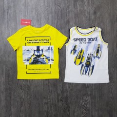 MAYORAL Boys 2 Pcs T-Shirt & Top Set (YELLOW - WHITE ) (2 to 9 Years)