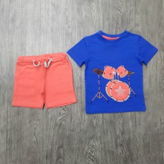 JUNIOR GAMING Boys 2 Pcs Pyjama Set (BLUE - ORANGE) (2 to 8 Years)