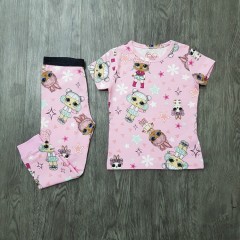 MOTHER CARE Girls Lol Dolls 2 Pcs Pyjama Set (PINK) (2 to 8 Years)