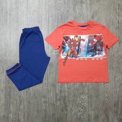 AVENGERS Boys 2 Pcs Pyjama Set ( ORANGE - BLUE) (3 to 8 Years)