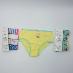 PRIMARK 4 Pcs Girls Briefs Pack (Random color) (1 to 15 Years)