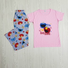 CARLA MARA Ladies Turkey 2 Pcs Pyjama Set (PINK - BLUE) (S - M - XL)