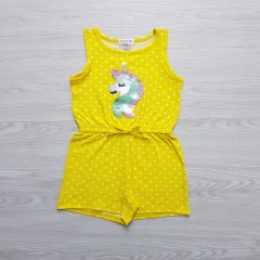 FOREVER ME Girls Romper (YELLOW) (3 to 6 Years)