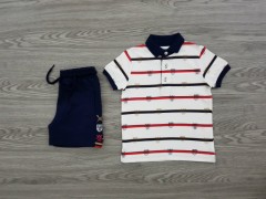 MAYORAL Boys 2 Pcs T-Shirt And Shorty Set (WHITE - NAVY) (2 to 9 Years)