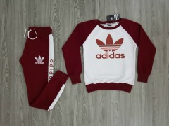 ADIDAS Ladies Turkey Full Sleeved Shirt And Pants (MAROON - WHITE) (S - M - L - XL) 