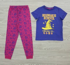 HARRY POTTR Girls 2 Pcs Pyjama Set (NAVY - DARK PINK) (7 to 14 Years)