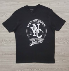 DANIEL HECHTER Mens T-Shirt (BLACK) (S - M - L - XL - XXL - 3XL - 4XL)