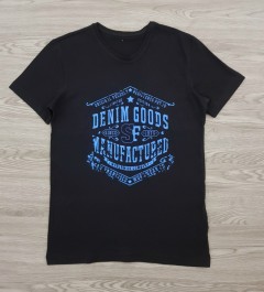 DENIM GOODS Mens T-Shirt (BLACK) (S - M - L - XL - XXL - 3XL) 