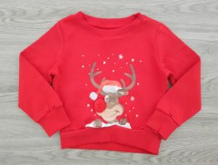 MERRY CHRISTMAS Boys Long Sleeved Shirt (RED) (92 to 52 CM)