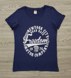 UP 2 FASHION Ladies T-Shirt (NAVY) (XS - S - M - L)