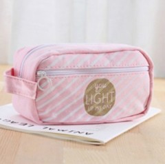 Pencel Case (WHITE - LIGHT PINK)