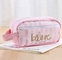 Pencel Case (WHITE - LIGHT PINK)