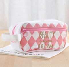 Pencel Case (WHITE - LIGHT PINK)