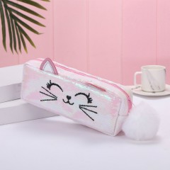 Makeup Bag (WHITE - PINK) (OS)