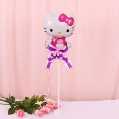 Balloon With Kitty Design (PINK-WHITE) ( 70 CM )