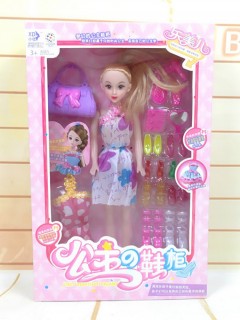 Barbie girl Doll Toy With Doll Dresses set for kids (WHITE) (21Ã—5Ã—32.5 CM)