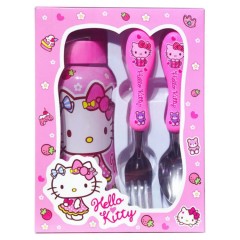 Spoon And Fork Hello Kitty Set (PINK) (ONE SIZE)