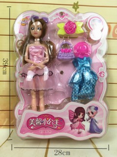 Barbie girl Doll (PINK-BLUE) (28Ã—39 CM)