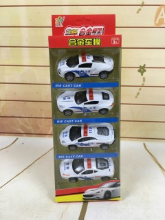 4 Pcs Mini Cars Toys Pack (WHITE) (10Ã—4.5Ã—28.5 CM )