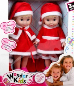 WONDER KIDS 2 Pcs Dolls Toys Pack (RED) (27 Ã— 31 CM)