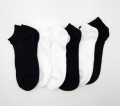 FITTER Mens Sports Socks 6 Pcs Pack (BLACK - WHITE) (FREE SIZE)