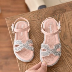 Girls Shoes (PINK - SILVER) (32to 36)