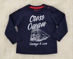 Boys Long Sleeved Shirt (NAVY) (6 to 36 Months)