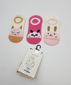Girls 3 Pcs Invisible Socks (AS PHOTO) (5 to 7 Years)