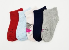 BAROTTI Girls Socks 3 Pcs Pack (RANDOM COLOUR) (5 to 7 Years)