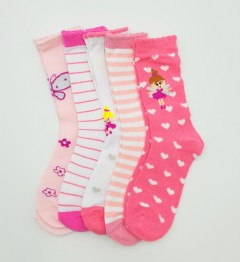 BAROTTI Girls Socks 5 Pcs Pack (AS PHOTO) (7 to 9 Years)