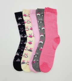 BAROTTI Girls Socks 5 Pcs Pack (AS PHOTO) (9 to 11 Years)