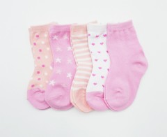 BAROTTI Girls Socks 5 Pack (RANDOM COLOR) (6 to 12 Month)