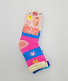 BAROTTI Girls Socks 5 Pcs Pack (AS PHOTO) (12 to 36 Months)