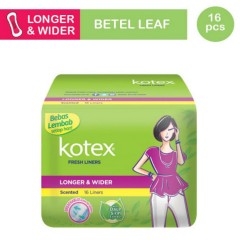 KOTEX Fresh Liner Longer & Wider daun sirih extract (16 PCS) (MOS)(CARGO)