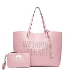 VICTORIA SECRET 2 Pcs Ladies Hand Bags Set (PINK) (Os) (ARC)