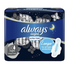 ALWAYS Ultra Thin Night Sanitary Pads with Wings 7 Pads (Exp: 02.03.2022) (MOS)(CARGO)