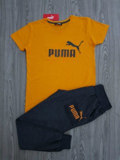 PUMA Ladies Turkey 2Pcs Pyjama Set (YELLOW - GRAY) (S - M - L - XL)