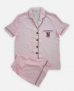 VICTORIA SECRET Ladies Turkey Sleepwear 2 Pcs Set (PINK) (S - M - L - XL)