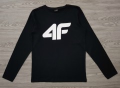 4F Boys Long Sleeved Shirt (BLACK) (128 to 164 CM)