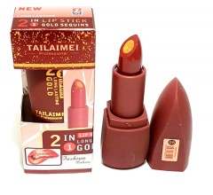 TAILAIMEI PROFESSIONAL 2 In 1 Lipstick Long Lasting Gold Sequins (NO.05) (Exp: 11.2023) (FRH)